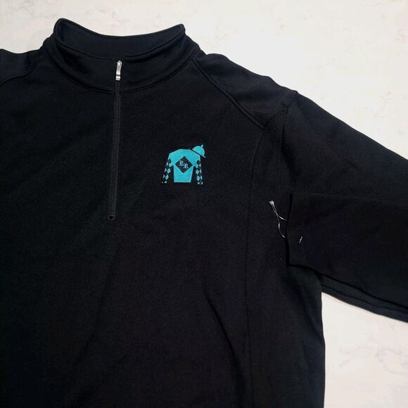 Nike Performance Rough Rider Equestrian Logo Dri Fit Black Thermal XL Golf NWOT
